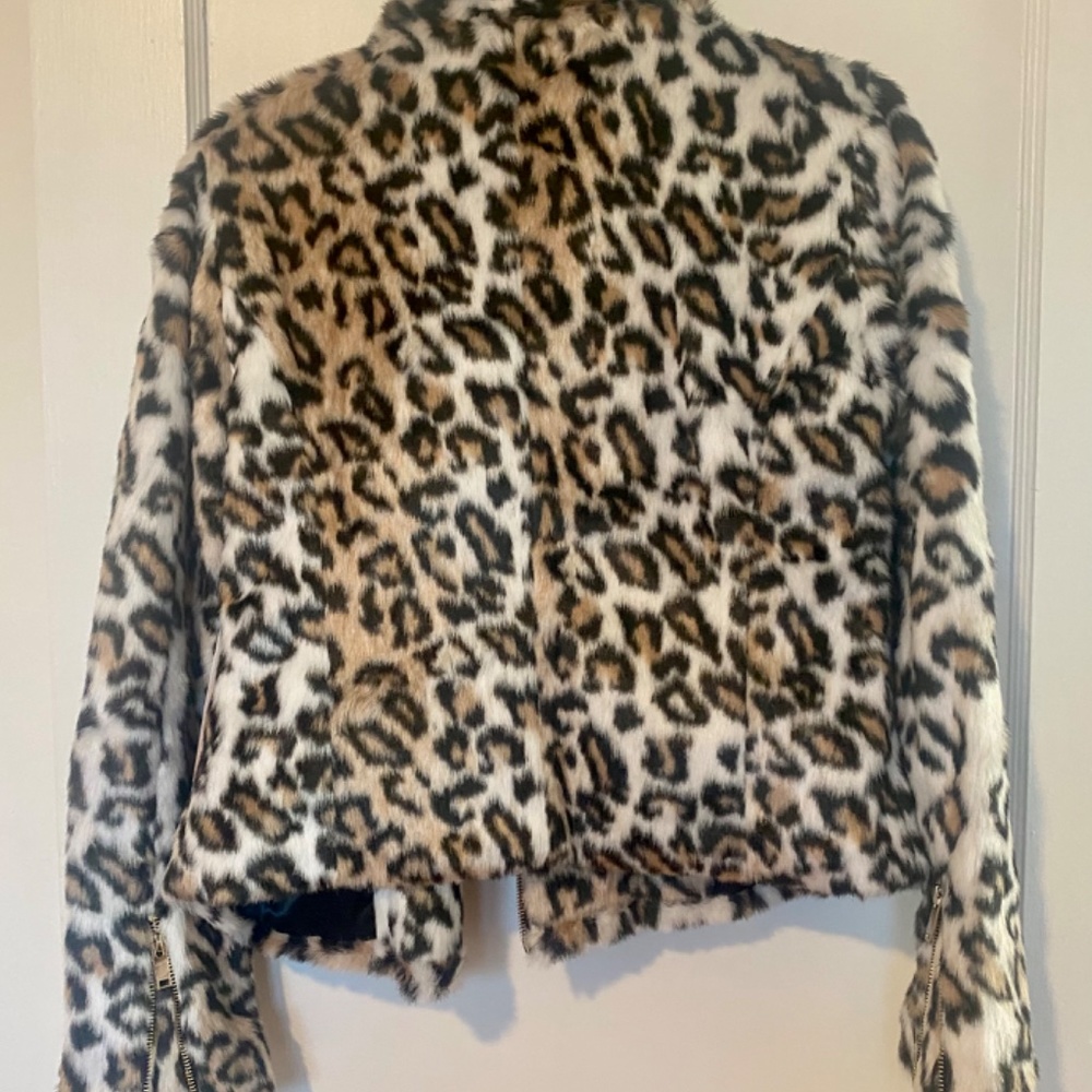 NWT Faux Fur Moto Jacket - Picture 5 of 5